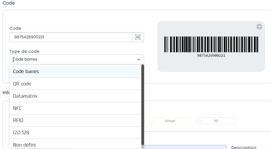 Gestion des codes produits (Code barres, Datamatrix, QR Code, EAN128 ...