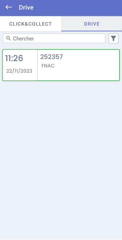 Remettre une commande Drive (Application Android uniquement) – Monstock