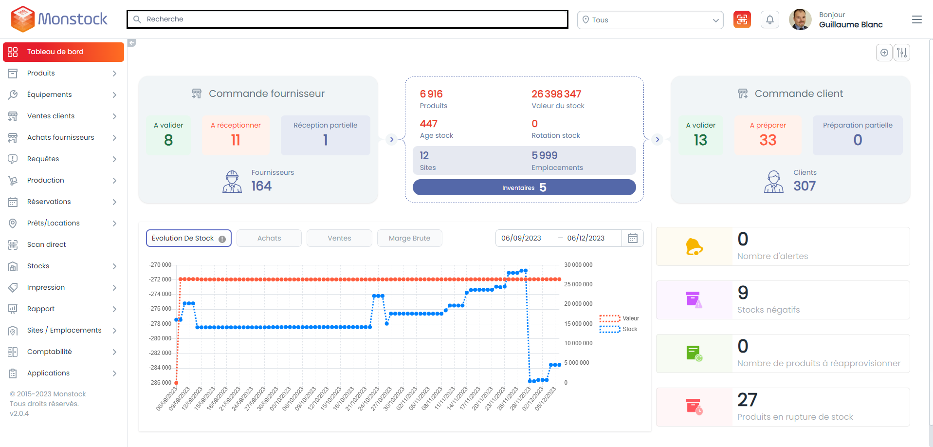 Capture d'écran Dashboard avec zone recherche encadré.png